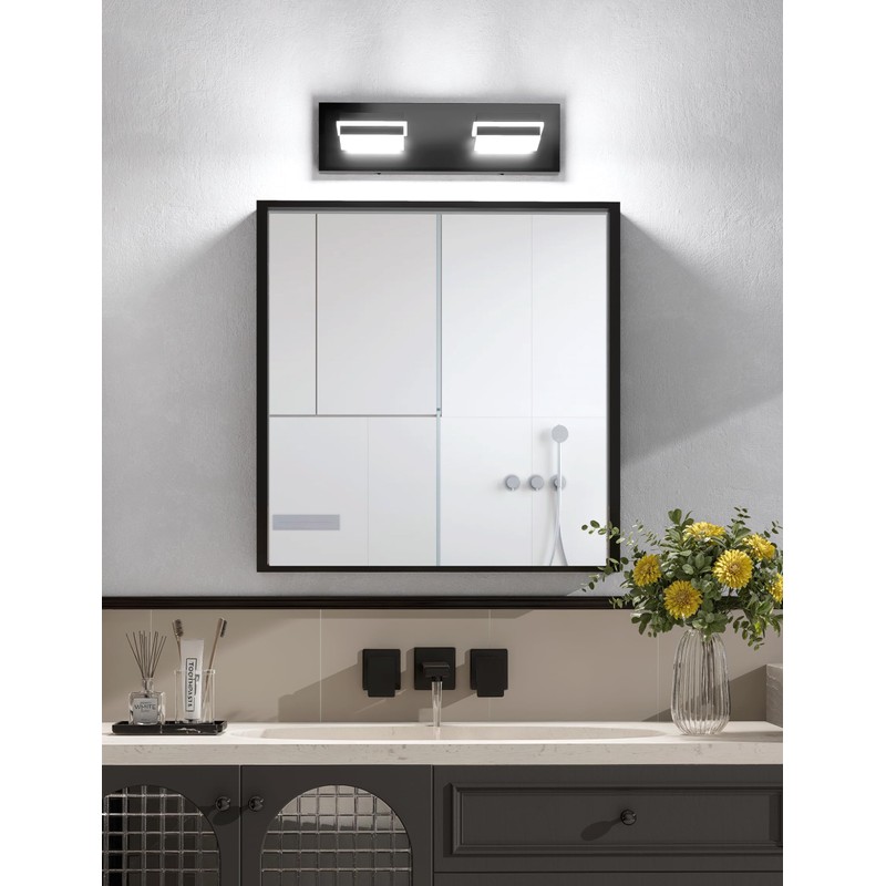 VOLISUN Modern Bathroom Vanity Light Fixtures (2-Light, 15.5-Inch), 5CCT Dimmable