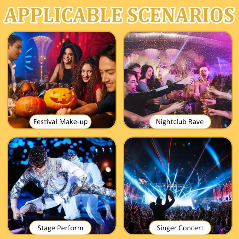 Festival Glitzer Gesicht Liquid Gel,Body Glitter Gel, Mermaid Pailletten Body