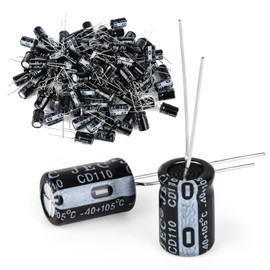 Electrolytic Capacitor, 470uF 25V Capacitors, 8 x 12 mm Capacitor, Round Capacitor up to 105°C for Communication Devices, Switching Power Supplies, Pack of 100