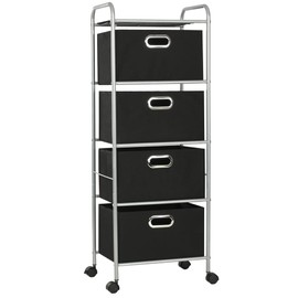 Storage Rack Unit Black and Silver, Home & Garden, Household Supplies, Storage & Organisation, Household Storage Drawers, 245750