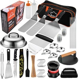 purechef 238pcs Premium Griddle Accessories Kit, Griddle Tools for Flat Top Grill with Enlarged Spatulas, Burger Press, Basting Cover, Flat Top Grill Accessories for Outdoor BBQ Teppanyaki