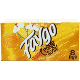Faygo Vanilla Creme! flavor soda pop. 8-pack 12-fl. oz. cans in box (1)
