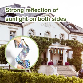 OFFO Reflective Bird Deterrent Tape 130M Bird Deterrent Pigeon Deterrent Double Sided Widening Tape 4.8cm for Gardens and Roofs