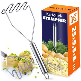 KADAX Potato Masher Kitchen Masher Stainless Steel 25cm Vegetable Masher with Oval Handle Masher Masher for Vegetables Mashed Potato Masher Potato Press Kitchen Utensil