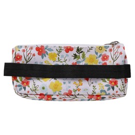 HMZSP Adjustable Elastic Pen Holder for Notebook, Stationery School Supplies Zipper Bag for Journals, Book,Planners，White