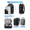 Mochila de Viaje Expandible 17-40L con Puerto USB – Impermeable,