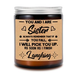 Funny Birthday Candle - You and I are Sister Always Remember That If You Fall - Gifts for Best Sisters - Big Sister - Lavender Scented Candles - Soy Candles