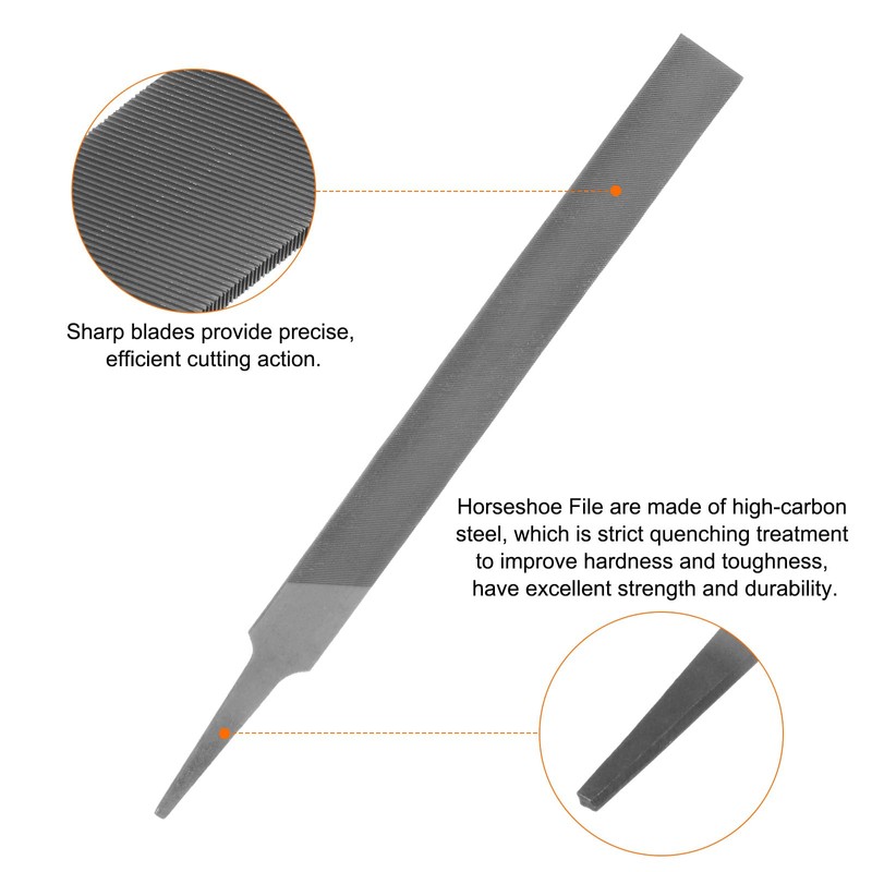 sourcing map Mill File 6 Inch 2.7mm High Carbon Steel