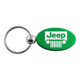 Jeep Grill Oval Key Ring (Black)