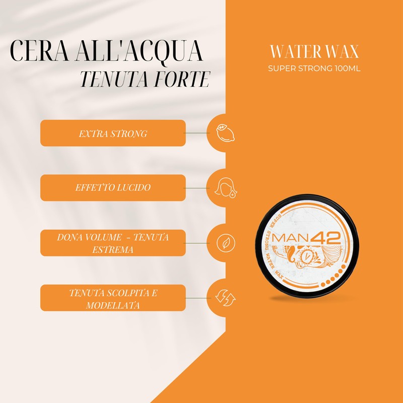 Man 42 Men's Hair Wax 100ml (Super Strong Water Wax)