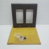 Mulberry 2-Gang Block / GFCI Wall Plate Cover Brown Wrinkle