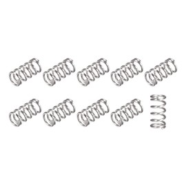 METALLIXITY Compression Springs (1.6x12mm OD,25mm Free Length) 20Pcs, 304 Stainless Steel Extension Spring - for Shop Home Repairs, DIY Projects, Silver Tone