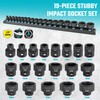 DURATECH 3/8" Drive Stubby Impact Socket Set, Low Profile Impact