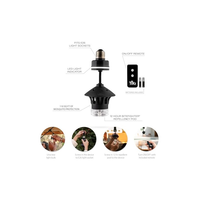 TIKI® BiteFighter® Plug & Repel Mosquito Repellent for Outdoor String
