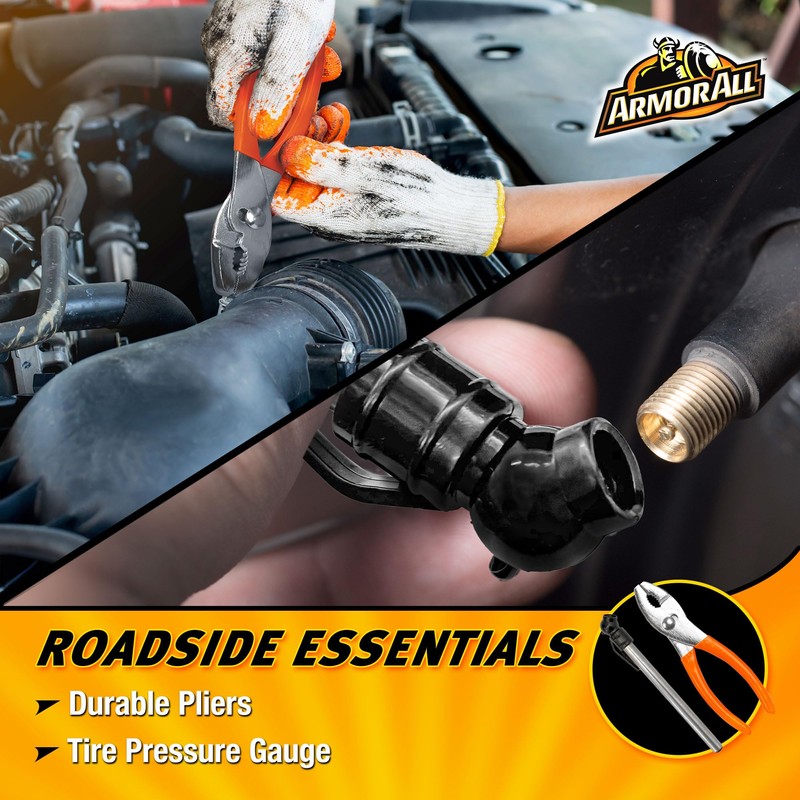 Armor All 30pc Roadside Emergency Kit - Gloves, Tools, Flashlight,