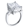 Art Deco Style .925 Sterling Silver Large 10CT Square Princess