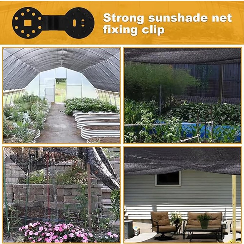 50 Pack Shade Cloth Heavy Duty Lock Grip Greenhouse Shade