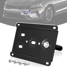 Front License Plate Holder No-Drill License Plate Bracket Mount Anti-Theft Frame Car Plate Holder fits for 2011-up Kia Optima K5,Install in Seconds