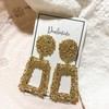Doubnine Rectangle Geometric Metallic Earrings Indiana Boho Dangle Modern Earrings