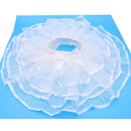 Tortoise & Rabbit Little Girls and Big Girls Tulle Tutu Skirt,White,2-3T