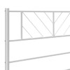 vidaXL King Metal Bed Frame with Headboard and Stable Slats,