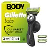GilletteLabs Body + Intimate Razor for Men, 1 Handle &