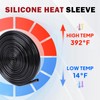 BuyUneed Silicone Fiberglass Sleeve,Heat Resistant Harness,High Temperature 392 Fahrenheit Heat