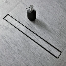 Neodrain 54-Inch Linear Shower Drain with Tile Insert Grate, Brushed 304 Stainless Steel Linear Drain, Rectangle Shower Floor Drain with Leveling Feet, Hair Strainer