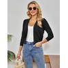 CPOKRTWSO Black Cropped Cardigan Sweaters for Women Lightweight 2025 V-Neck