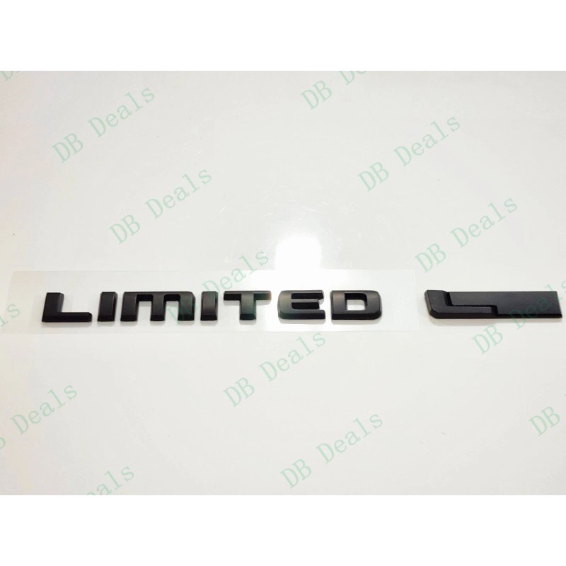 Grand Cherokee Matte Black Rear Limited & L Emblems Badge