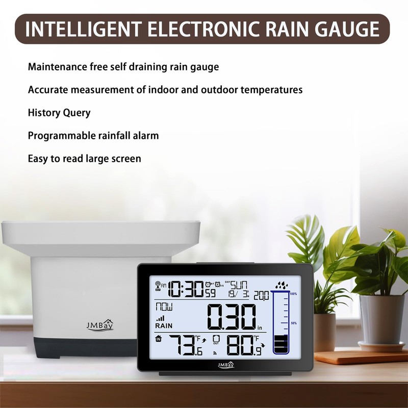 Wireless Rain Gauge Outdoor, Digital Rain Gauge Outdoors Best Rated