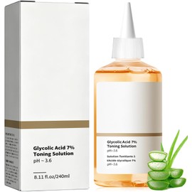 240ml Ácido Glicólico 7% Tonifica, Exfolia, Tónico de ácido Glicólico al 7%, Ácido Glicólico 7% Solución, glycolic acid, Antiacné, Reafirmante de la Piel, Mejora la Piel Grasa, Tónico Iluminador de la Piel
