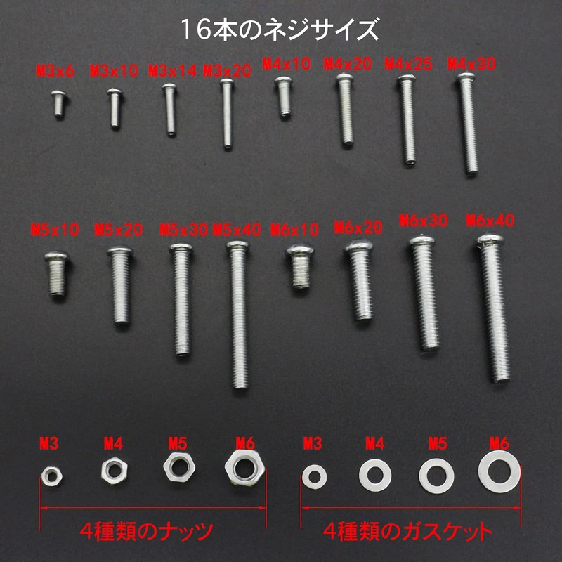 31.7 oz (900 g) Bolt Set, Machine Screws, Stainless Steel