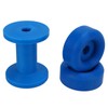 3pcs Trailer Bow Stop Roller Blue PVC Keel Roller Wear