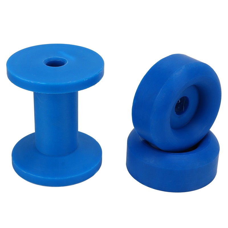 3pcs Trailer Bow Stop Roller Blue PVC Keel Roller Wear