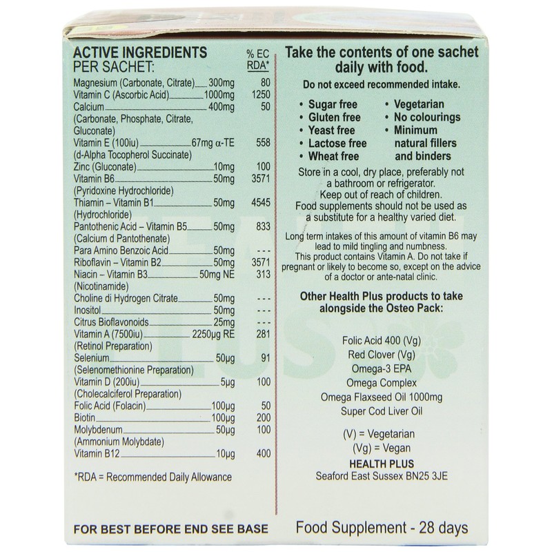 Health Plus Osteo Pack Bone Health Daily Supplement - 28