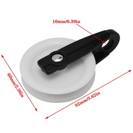 AYLIFU 2 PCS Nylon Clothesline Pulley 2-1/2-inch Diameter Nylon Pulley Outdoor Clotheslines Rope Pulley Nylon Rope Pulley