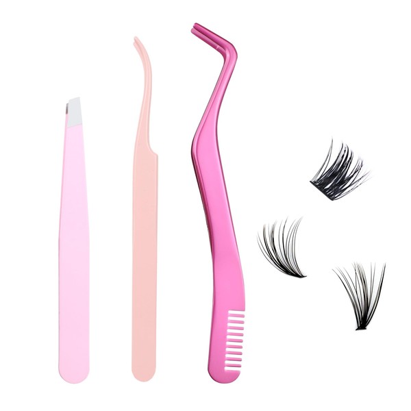 Lash Tweezers for Eyelash Clusters Fake Lashes Individual Eyelash Tweezers