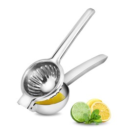 Brigii Lemon Squeezer Juicer for Lime and Lemon, Heavy-Duty 304 Stainless Steel, High Juice Yield Manual Juicer, Ergonomic Handle, Dishwasher Safe