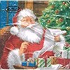 Napkins 33 x 33 cm Pack of 20 Santa Claus Checking Wis