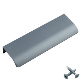 M4TEC Bar Kitchen Cabinet Door Handles Cupboards Drawers Bedroom Furniture Concealed Finger Edge Pull Handle for Wardrobe & Bedroom Cabinet Hardware Steel Grey. VD3 Series: 704/352 mm