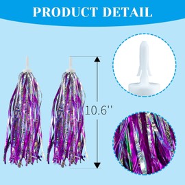Bicycle Streamers Tassels, 2Pcs Bicycle Handlebar Streamers Ribbons Tassel, Bike Handlebar Streamers Ribbon Sparkle Tassel for Bicycles and Scooters