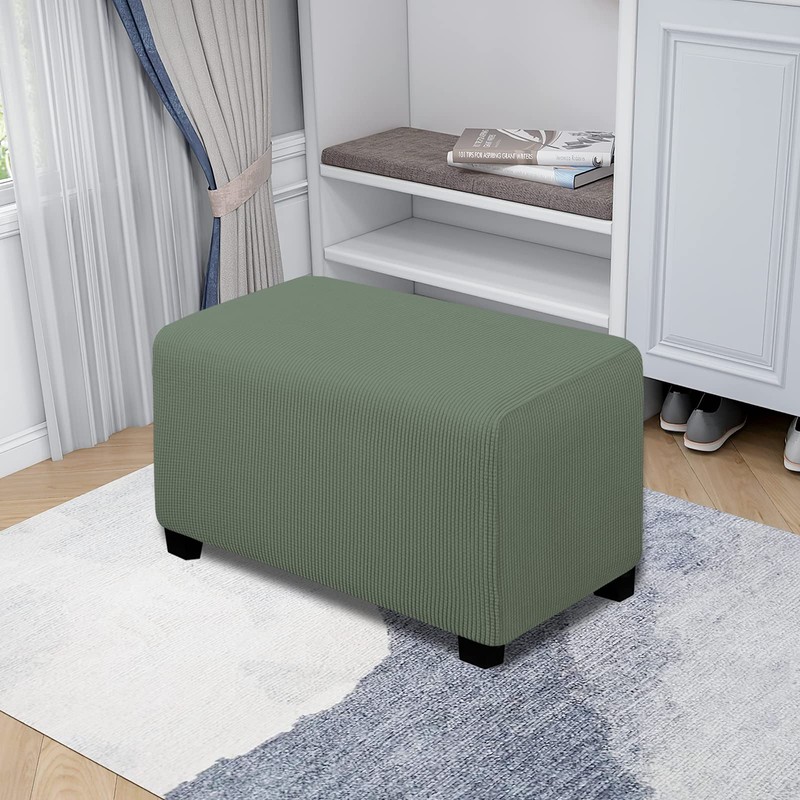 Easy-Going Funda otomana elástica fácil de Usar, Taburete de Almacenamiento