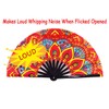Amajiji Rave Fans Large Folding Hand Fan Popping Fan for