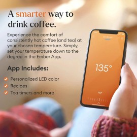 EMBER SMART MUG 2 10 OZ APP CONTROLLED HEATED COFFE MUG, WHITE *DISTRESSED PKG