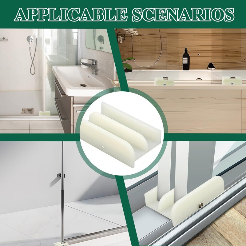 2 Pack M6219 Sliding Door Bottom Guide Shower Door for