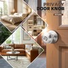 GOBEKOR 8 Pack Brushed Nickel Privacy Door Knobs Stainless Steel