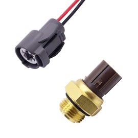 HiSport Water Temperature Sensor Switch with Connector Pigtail Harness 37760-P00-003 with Connector Pigtail Harness Compatible with Honda Odyssey CR-V Civic Acura Replaces 37870-PJ7-003 37760-PHM-004A