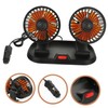 COHEALI Car Dual Head Fan Adjustable Vehicle Cooling Fan Compact