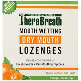 TheraBreath Mouth Wetting Dry Mouth Lozenges, Mandarin Mint, 24 Count